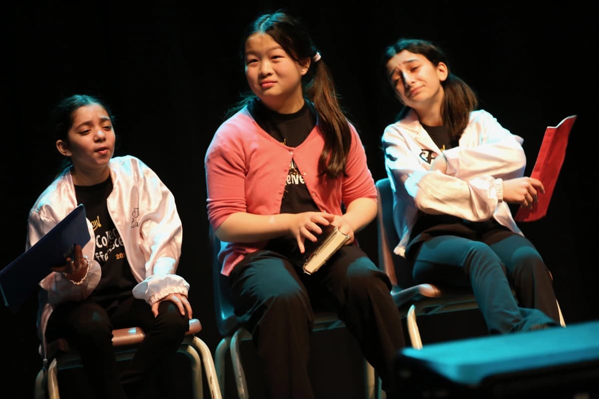 Actresses performing during an OVATION! stage acting class in Richmond Hill