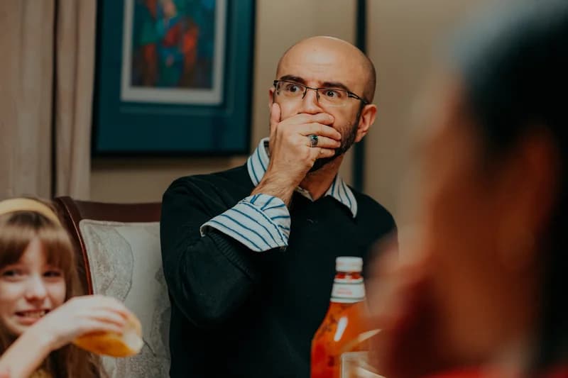 OVATION! adult acting student performing a scene on the short-film set