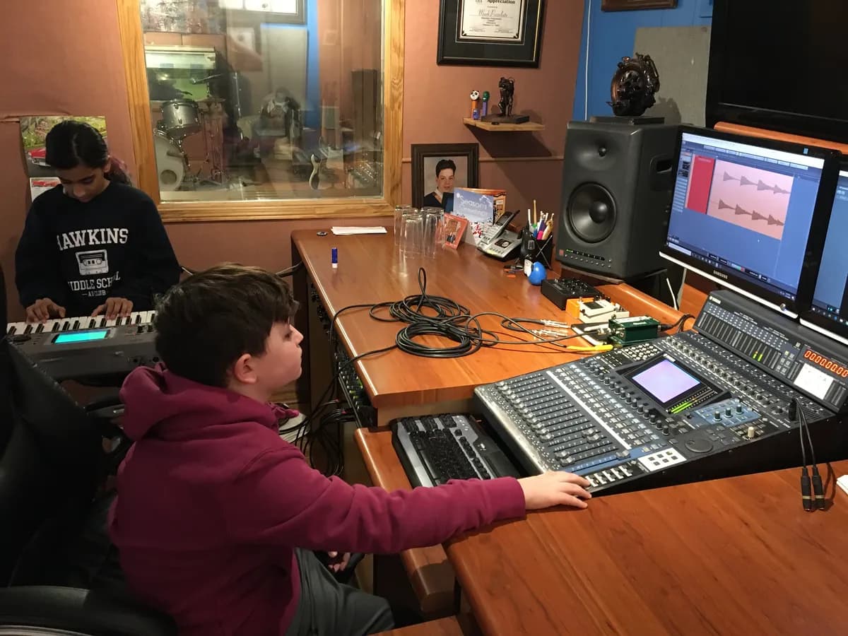 OVATION! students at a voiceover recording workshop in Richmond Hill