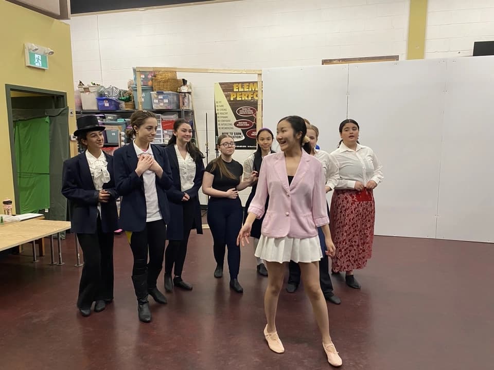 OVATION! summer camp students rehearsing a scene in the Richmond Hill studio