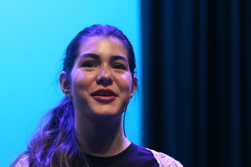 OVATION! musical theatre camp performer singing on stage at a Richmond Hill showcase