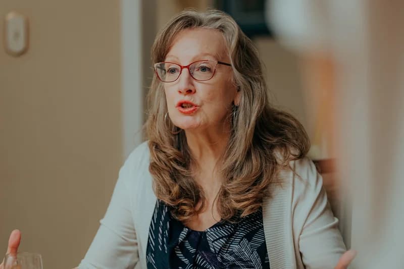 OVATION! adult acting student delivering a line during a film scene
