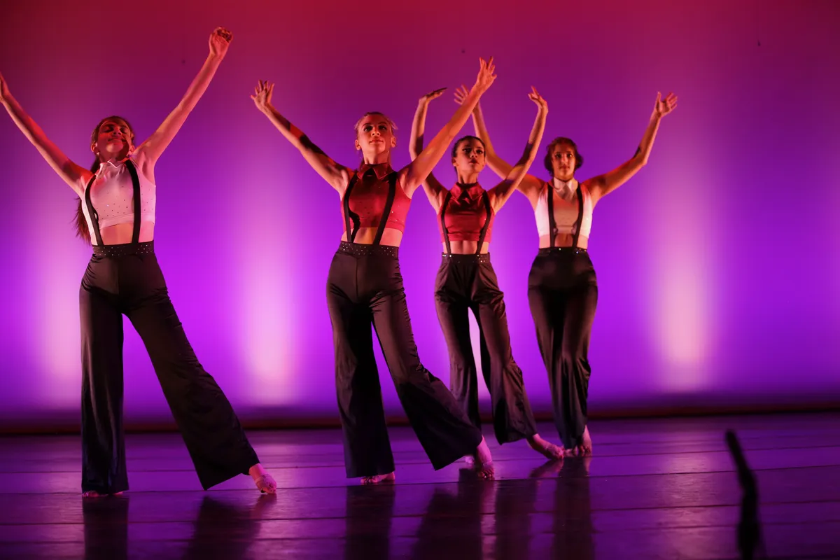 Contemporary Dancers Performing During Class