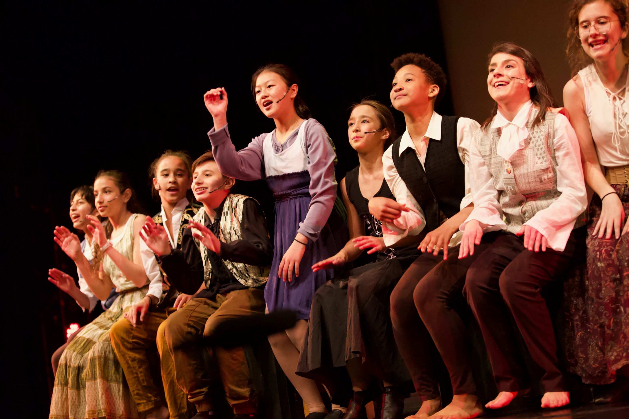 Students performing in a musical theatre camp