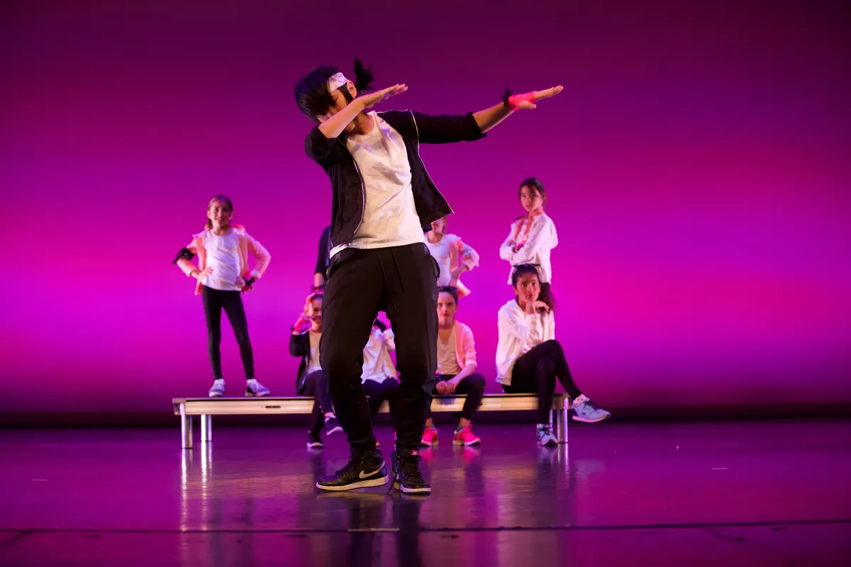 Kids Performing In Hip Hop Dance Class