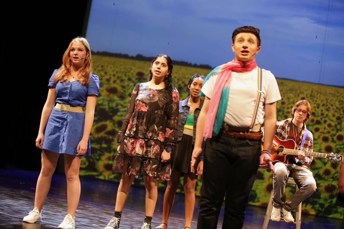 Musical Theatre Class Students Performing On Stage