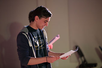 Student in acting class for OSSD credits