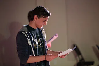 Student in acting class for OSSD credits