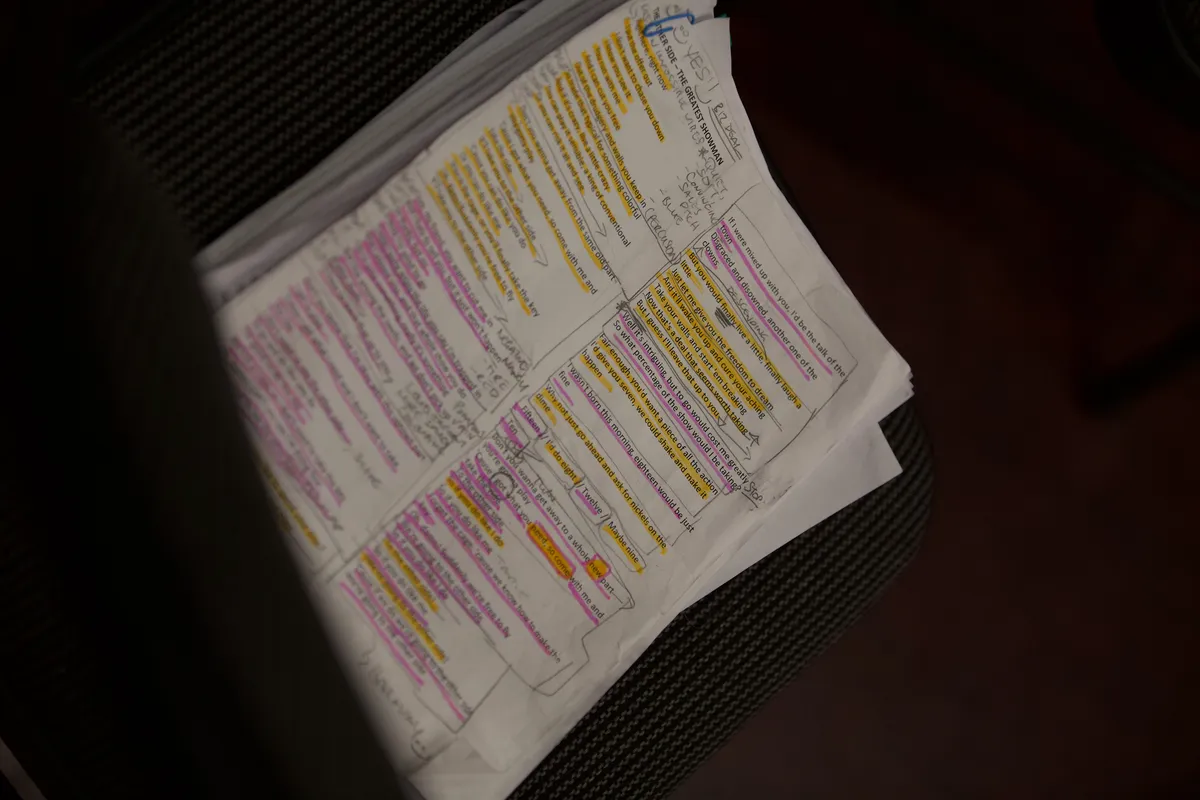 A script used for stage acting classes