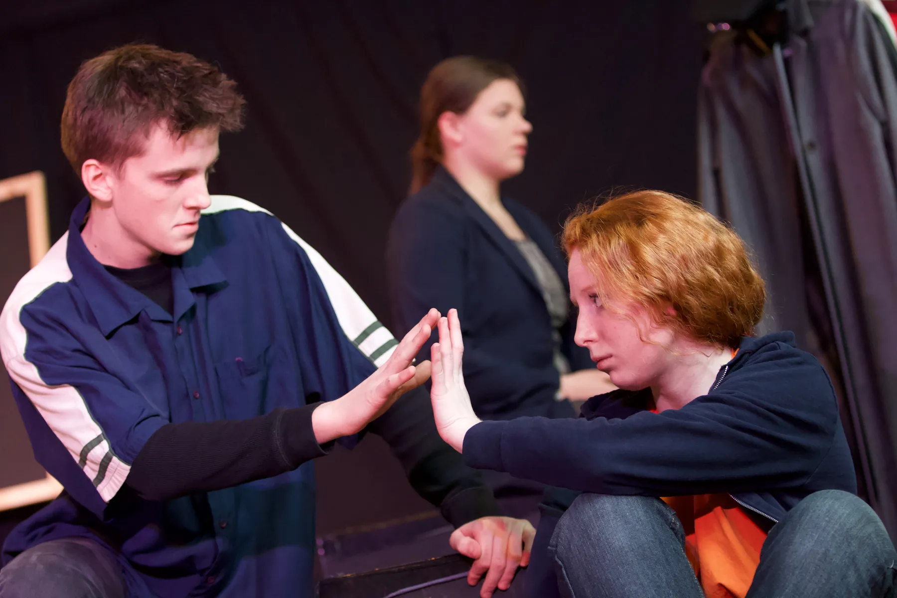 Senior students in an acting class