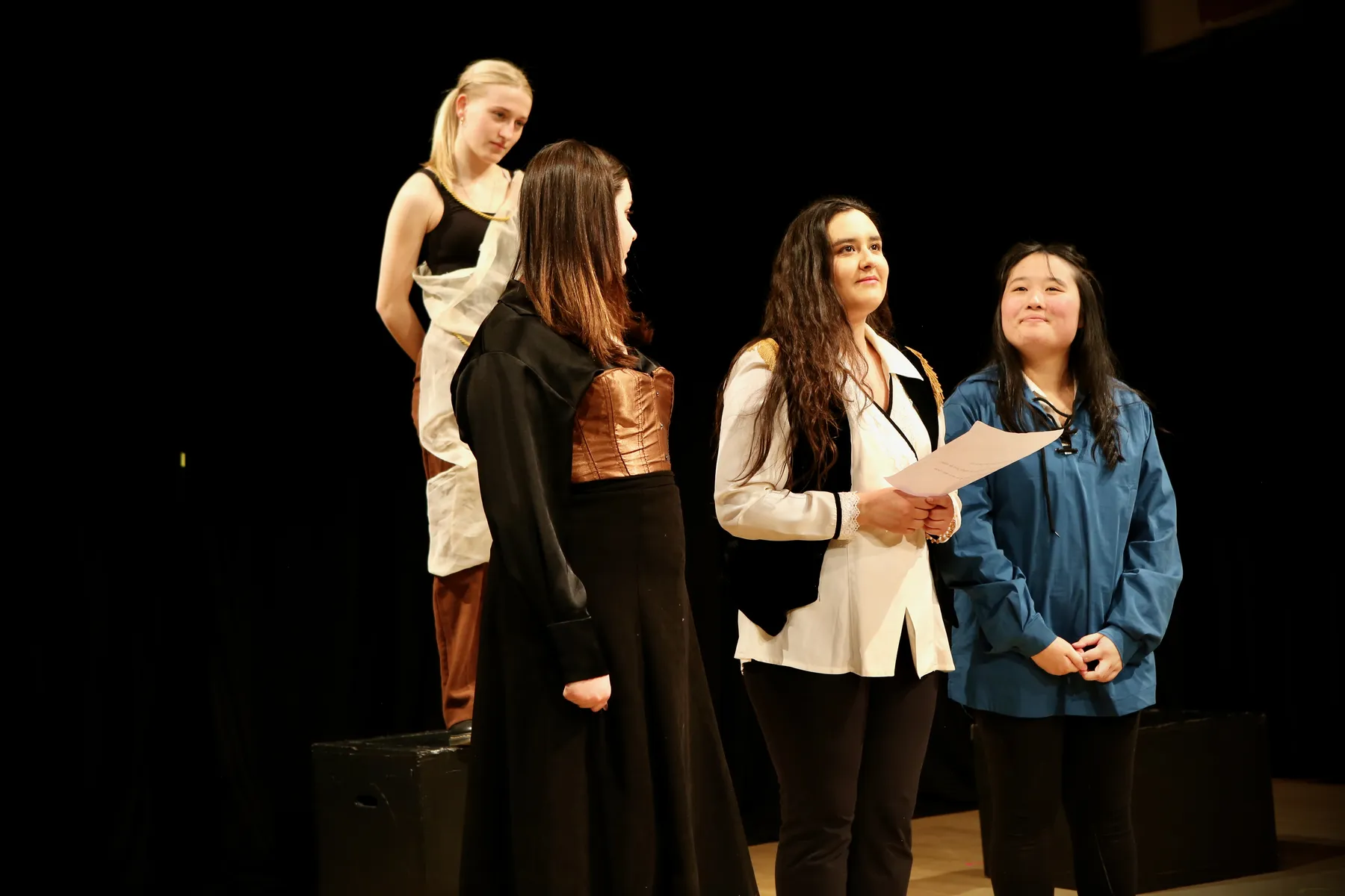 Senior acting class performing